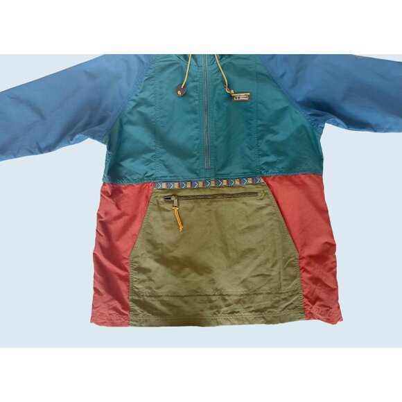 LL BEAN Women's Mountain Classic Colorblock Anorak Jacket Sz M - Picture 4 of 8